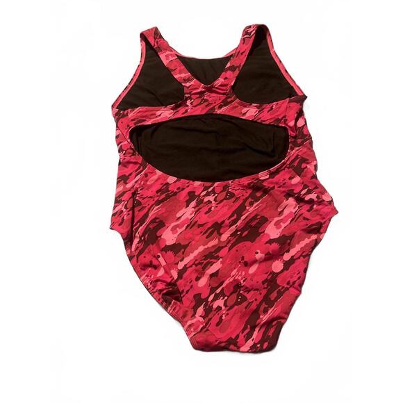 Dolfin Women's One-Piece Swimsuit Pink Camo Print 18 - Picture 4 of 5